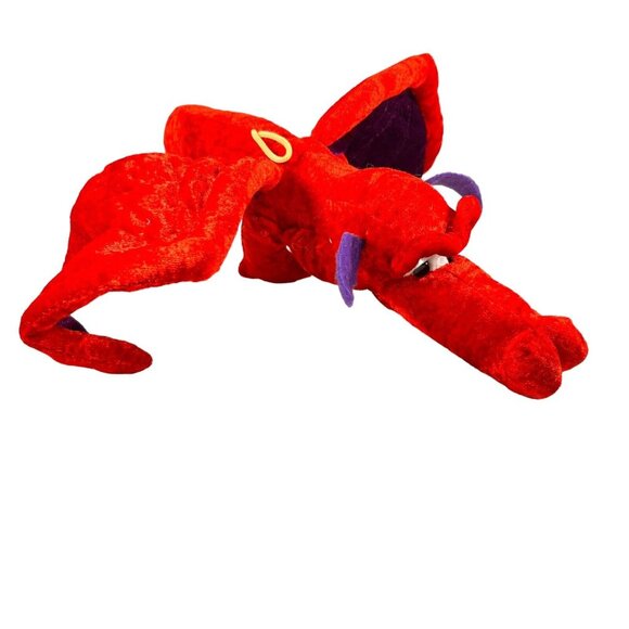 Classic Toy Company Dragon Plush Stuffed Animal Red Purple Loop to Hang Toy - Picture 3 of 11